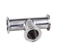 KXJSYL Tool 1Pcs 19mm-108mm O/D 304 Stainless Steel Sanitary Ferrule 3 Way Tee Connector Pipe Fitting 1.5"-4" Tri Clamp(45mm x Ferrule 64)