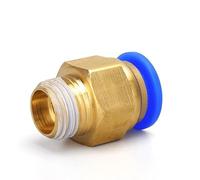 KXJSYL Tool 50/100PCS Pneumatic Air Connector Fitting PC 4/6/8/10/12mm Male Thread 1/8 1/4 3/8 1/2 Hose Fittings 4-m5 Pipe Quick Connectors(PC8mm-1I2,100 PCS)