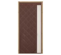 KXKJRYB Magnetic Thermal Insulated Door Curtain, Made of PU and Cotton Fill, 145 x 200 cm Cotton Thermal Door for Winter/Doorway/Attic Doors, Keep Cold Air Out (Brown)
