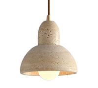 KXKLGWHN Japanese Style Marble Chandelier, E27 Base Ceiling Pendant Lamp, Creative And Personalized Hanging Light Lampshade, Flush Mount Ceiling Lamp, Porch Bar Decoration Pendant Light