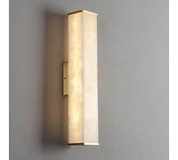 KXKLGWHN Nordic Medieval Style LED Wall Sconce, 15.7in Natural Alabaster Wall Light, Rectangular Marble Wall Lamp, Living Room Hallway Bedroom Decorative Lighting Fixtures