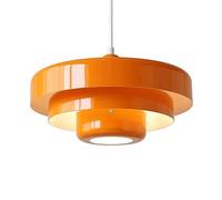 KXKLGWHN Nordic -style Metal Pendant Lamp, Creative Color Hanging Light Lantern, Flush Mount Ceiling Lamp, E27 Base Single Chandelier, Porch Dining Room Decoration Hanging Lamp