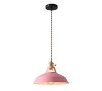 KXKLGWHN Retro Industrial Style Pendant Lamp, Creative Metal Hanging Light, Color Lamp Shade, E27 Ceiling Pendant Lamp, Living Room Balcony Bar Decorative Lamp