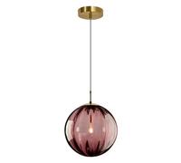 KXKLGWHN Simple Spherical Colored Glass Hanging Lamp Lampshade, E27 Screw Ceiling Pendant Light, Modern Industrial Style Chandelier, Living Room Bedroom Balcony Decoration Light Fixtures