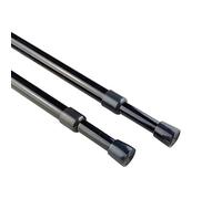 KXLIFE 2 Pack 5/8" Spring Tension Curtain Rod, Refrigerator Tension Rods Black 16 to 28 Inch