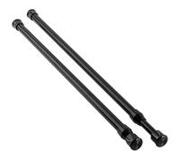 KXLIFE 2 Pack Small Spring Tension Curtain Rod 16 to 28 Inch, Tension Rods No Drill for Window Cupboard Closet,Black