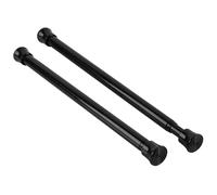 KXLife 2 Pack Small Spring Tension Curtain Rod Adjustable 11.5 to 16.5 Inch, Thin Short Tension Rods No Drill for Window, Black