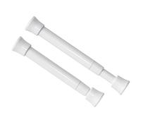 KXLife 2 Pack Smallest Spring Tension Curtain Rod for Narrow Window, Cupboard Dividers (White, 5 to 7.5 Inch)