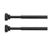 KXLife 2 Pack Spring Tension Curtain Rod, 1/2- inch Decorative Curtain Rods for Window, Café Rod, Black, (26-36 Inch)