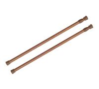 KXLife 2 Pack Spring Tension Curtain Rod, Cupboard Bars Rod 28-48", Oak