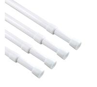 KXLIFE 4 Pack 5/8" Spring Tension Curtain Rod, Refrigerator Tension Rods White 16 to 28 Inch
