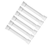 KXLife 6 Pack Smallest Spring Tension Curtain Rod 5.25 to 7.5 Inch, Mini Thin Tension Rod No Drill for Narrow Window, Cupboard Dividers, White