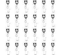 KXLIFE Black Carrier Rollers for Flexible Ceiling Curtain Track, Bendable Curtain Track Pulley, Curtain Track Carrier Hooks(Set of 24)