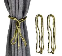 KXLIFE Snake Curtain Tiebacks Clips, Decorative Drapes Holdbacks, Handmade Metal Rope Tiebacks, Creative Window Drapes Twist Tie Backs, Snake Crafts (Antique Brass, 2 Pack)