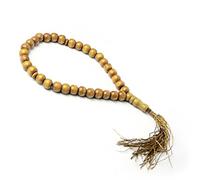 Kxnps 8mm Brown Sandalwood Prayer Beads, 33 Bead Islamic Tasbih Rosary, Unisex Adult Bracelet