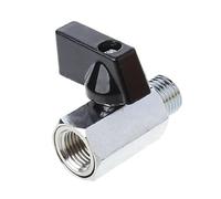 kxnps Brass Mini Ball Valve 1/4'' BSP Male to Female Thread Air Compressor Hose Ball Valve Switch Handle Replacement Pneumatic Plumbing Connector Pressure