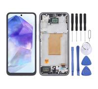 KXPASUKOJX LCD Screen for Galaxy A35 SM-A356B 6.43 inch OLED LCD Screen Digitizer Full Assembly with Frame(Dark Blue)