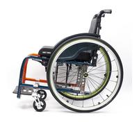 KXPSWGE Folding All-Terrain Ultra Lightweight Sports Wheelchair Adjustable Footrest,Self-propelled Aluminum Alloy Portable Manual Wheel Chair with Quick Release Rear Wheels(Seat Width 38cm/15in)