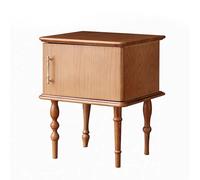 KXPSWGE Solid Wood Nightstand with Drawers,Mid Century Nightstands with Open Storage Cabinet,Natural Dresser for Bedroom, End Table for Living Room,Roman Column Design(B)