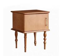 KXPSWGE Solid Wood Nightstand with Drawers,Mid Century Nightstands with Open Storage Cabinet,Natural Dresser for Bedroom, End Table for Living Room,Roman Column Design(A)