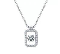 KXQYIKYI 0.5 carat d color moissanite pendant necklace 100% 925 sterling silver sparkling perfume bottle party fine jewelry