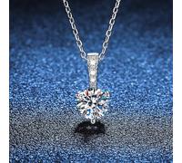 KXQYIKYI 1 carat moissanite pendant necklace for women 925 diamond chain necklaces jewelry