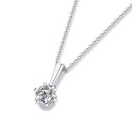 KXQYIKYI 1 carat real moissanite pendant necklace for women 100% 925 sterling silver wedding engagement jewelry