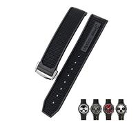 KXQYIKYI 19mm 20mm 21mm 22mm Rubber Soft Watch Bands For Omega Speedmaster AT150 Seamaster 300 Seamaster 007 James Bond Bracelet Strap