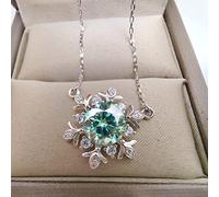 KXQYIKYI 1ct moissanite snowflake necklace with s925 silver jewelry