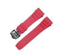 KXQYIKYI 25mm-20mm Rubber Watchband Fit for Richard Mille RM011 Series Bracelet Screw Style Men Watch Strap