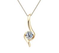KXQYIKYI 6.5mm d color moissanite twist pendant necklaces for women 925 sterling silver accessories jewelry