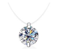 KXQYIKYI 925 1ct d vvs1 diamond with moissanite fishing line pendant necklace for women sparkling jewelry