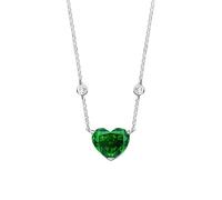 KXQYIKYI 925 sterling silver 10 * 12mm emerald high carbon diamond ice flower cut pendant necklace for women jewelry