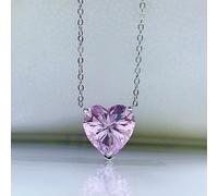 KXQYIKYI 925 sterling silver 12 * 12mm heart high carbon diamond pendant necklace for women sparkling wedding jewelry