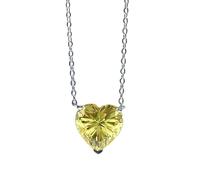 KXQYIKYI 925 sterling silver 12 * 12mm heart high carbon diamond pendant necklace for women sparkling wedding jewelry