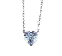 KXQYIKYI 925 sterling silver 12 * 12mm heart high carbon diamond pendant necklace for women sparkling wedding jewelry