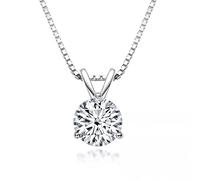KXQYIKYI 925 sterling silver bridal necklace sparkling 1 carat d color moissnaite pendant party fine jewelry