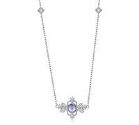 KXQYIKYI 925 sterling silver moonstone necklace for women white gold chains necklaces engagement fine jewelry
