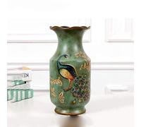 KXQYIKYI American Country Peacock Retro vase Creative Pottery Flower Arrangement Ceramic European Style vase Living Room Decoration Floral Ornaments
