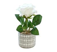 KXQYIKYI Artificial Fake Flowers, Artificial Plant, Simulation Potted Plant Realistic Easy Care Home Decor DIY Artificial Rose Flower Bonsai for Hotel Rose Red