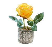 KXQYIKYI Artificial Fake Flowers, Artificial Plant, Simulation Potted Plant Realistic Easy Care Home Decor DIY Artificial Rose Flower Bonsai for Hotel Rose Red
