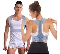 KXQYIKYI Back Posture Corrector Therapy Corset Spine Support Belt Lumbar Back Posture Correction Bandage for Men Women Kid (Color : Grey, Size : Medium) Tools