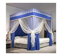 KXQYIKYI Bed Canopy Mosquito Net For Single Double Bed, Princess Room Dustproof Blackout Bed Curtains Girls Bedroom Decor, Metal Stand (Red 120X200X200CM)