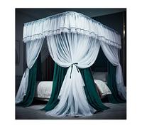 KXQYIKYI Bed Canopy Mosquito Net For Twin Queen King, 230CM High Dust-proof Blackout Bed Curtain, Single Double Bed Bedroom Decor With Stand (Yellow 150X200X230CM)