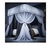 KXQYIKYI Bed Canopy Mosquito Net For Twin Queen King, 230CM High Dust-proof Blackout Bed Curtain, Single Double Bed Bedroom Decor With Stand (Yellow 150X200X230CM)