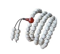 KXQYIKYI Bodhi Seed Bracelets Red Yellow Agate Buddhist 108 Wood Beads Prayer Tibetan Wrap Necklace Meditation Elastic Stretch Auspicious Healing Jewelry Unisex,D