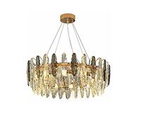 KXQYIKYI Creative Individual Simple Atmosphere Crystal Chandelier,for Living Room Dining Room,E14 Nordic Postmodern Luxury Light Crystal Chandelier-Golden. 60 * 25cm