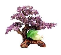 KXQYIKYI Crystal Money Tree Feng Shui Statue Wealth Decoration | Fortune Tree Gem Tree For Home Office Decor, Spiritual Ornament Crystal Tree,Green