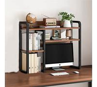 KXQYIKYI Desktop bookshelf Desktop Bookshelf - Height-adjustable Desktop Shelf Manager, Multifunctional Computer Desktop Storage Rack, Desktop Printer Stand, Dormitory Desktop Bookcase, Space Saving