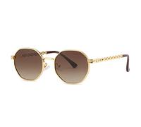 KXQYIKYI Fashion Polygon Sunglasses Women Men Square Sun Glasses Lady Metal Retro Openwork Legs Octagon Gafas De Sol